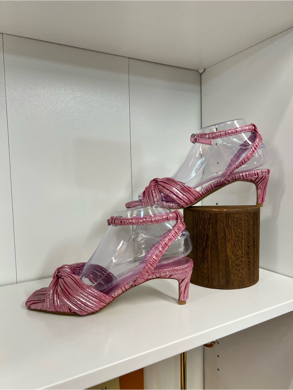 Abound Metallic Pink Knotted Mid-Heel Sandals new size 7.5